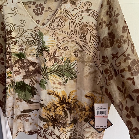 NWT Woman’s 2x Caribbean Joe top. $19 - Picture 5 of 7